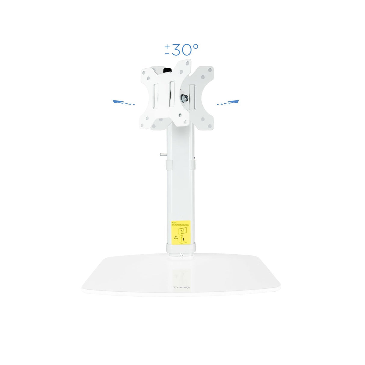 Tooq Soporte Mesa Pantallas Giratorio Inclinacion 17-27" - Blanco