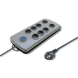 EAN 5901878501628 - Qoltec 50162 limitador de tensión Gris 8 salidas AC 230 V 2,5 m imagen 1