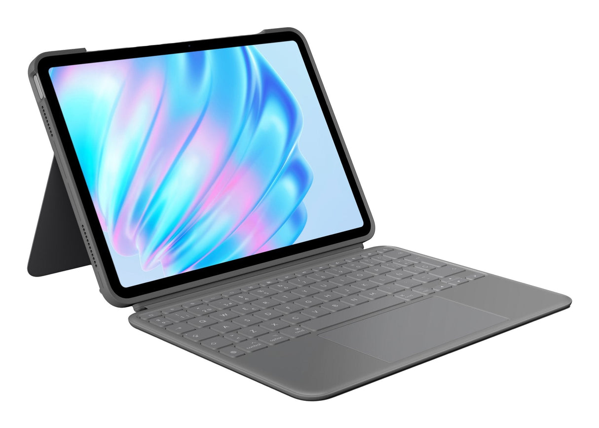 Logitech Combo Touch Caja De Teclado Y Folio Con Panel Táctil Luz Trasera Apple Smart Connector Qwerty Español Gris Oxford