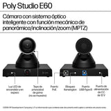 EAN 0198122304394 - HP Poly Studio E60 Smart Camera 4K MPTZ with 12x Optical Zoom TAA 8 MP Negro 3840 x 2160 Pixeles 60 pps imagen 3