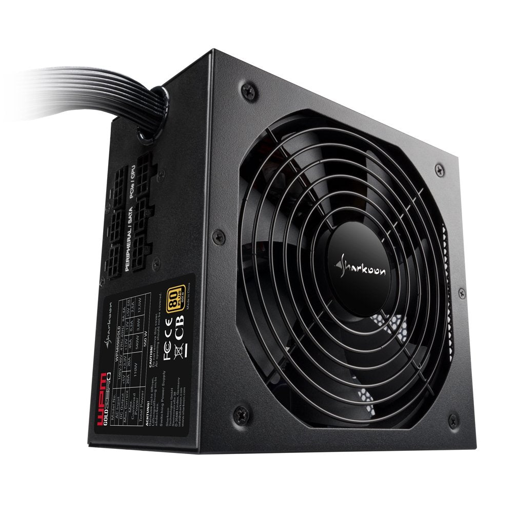 Fuente De Alimentación Sharkoon 550w Wpm Gold Zero 80+