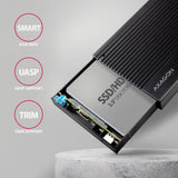 EAN 8595247906779 - Axagon EE25-GTR USB-C 3.2 Gen 2 - SATA 6G 2.5\" externes Festplattengehäuse geriffelt Carcasa de disco du imagen 4