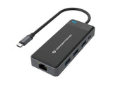 Adaptador Usb-C 7in1 Conceptronic Hdmix2  Usb-C Pd 100w Usb-A  Rj45 Gigabit Donn14g