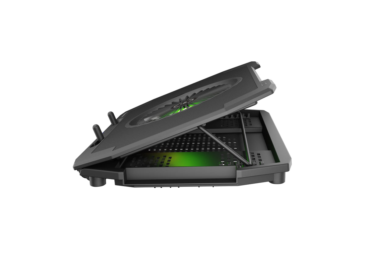 Base Refrigeradoras Genesis Oxid 850 Rgb 15.6"-17.3" Usb, 5 Ventiladores