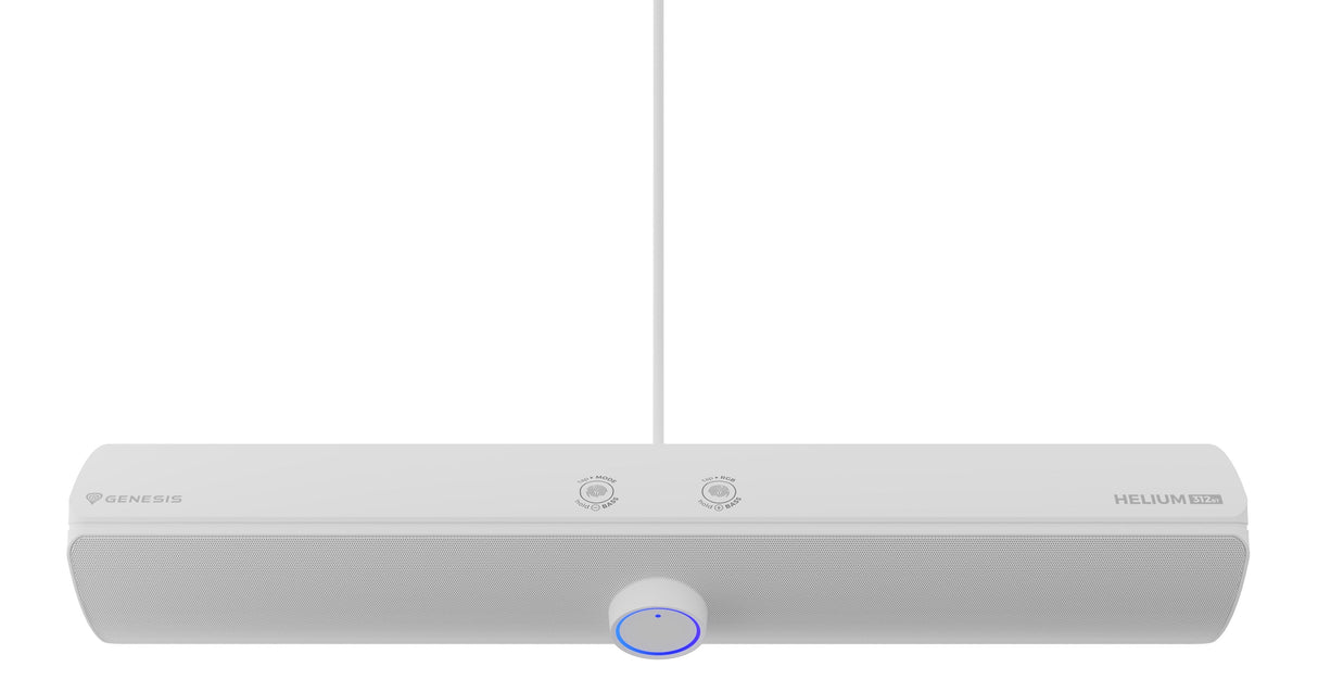 Barra De Sonido Bluetooth Genesis Helium 312bt 2.0 Rgb 10w Blanca