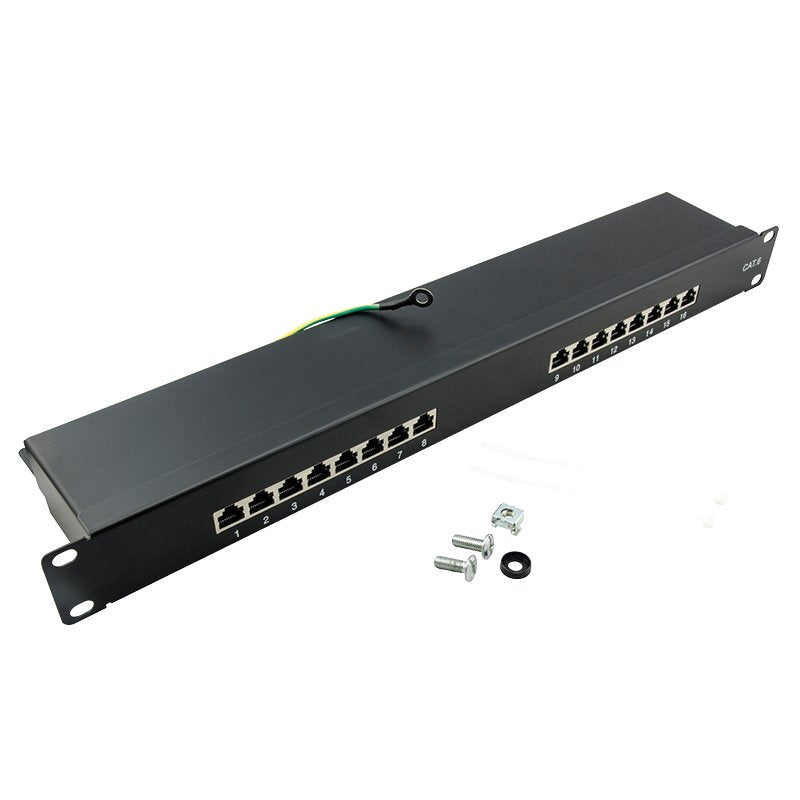 Patchpannel 19" 16 Port Cat6 Stp Negro Econline Logilink