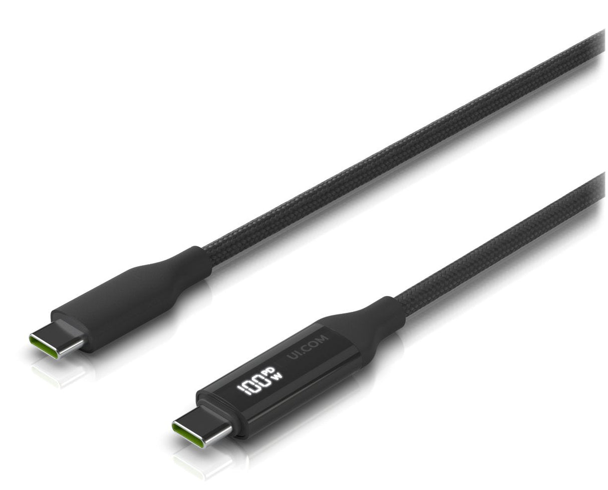 Braided Power And Data Cable  With A Double-Sided Charge
