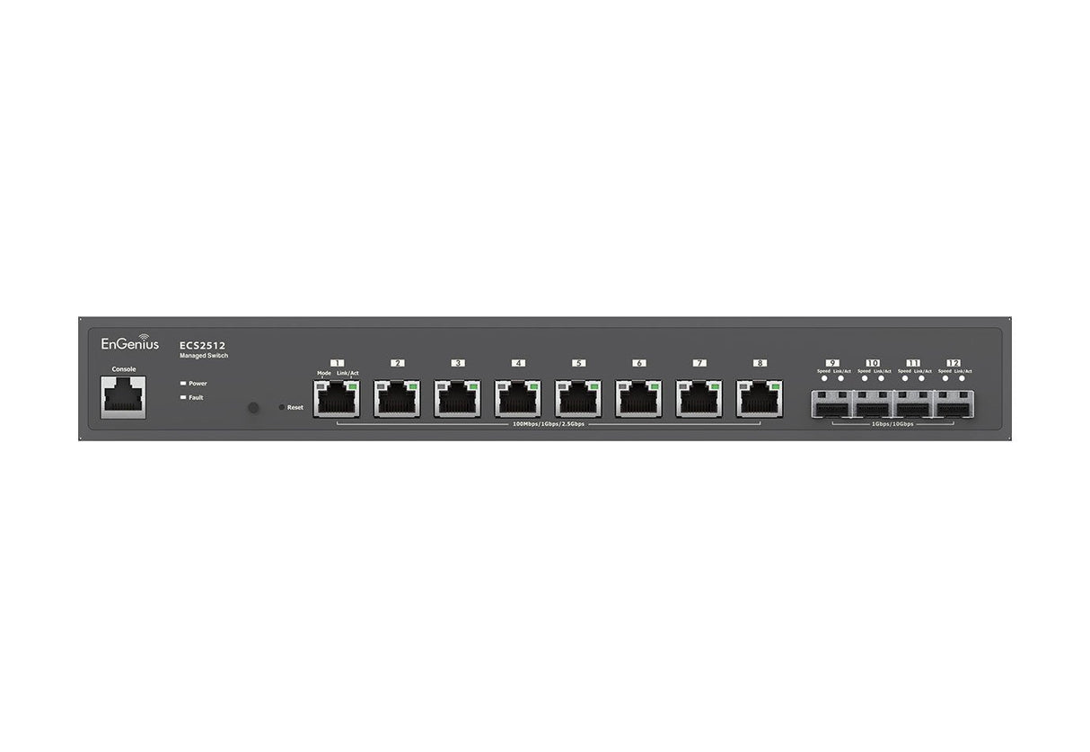 Engenius Ecs2512 Switch Gestionado L2+ 2.5g Ethernet (100/1000/2500) Negro