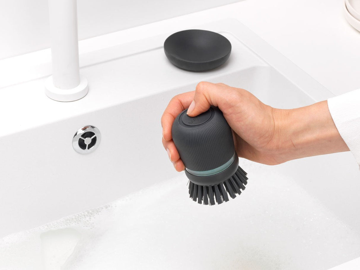 Brabantia Soap Dispensing Dish Brush  Dark Grey