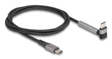 Cable Delock 81172 Usb 2.0 Usb Type-C Macho A Macho Acodado Con Función De Soporte Pd 3.0 60 W 1,5 M