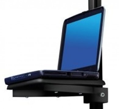 Large Av Accessory Shelf (Steel) For Collar Mounting - 50