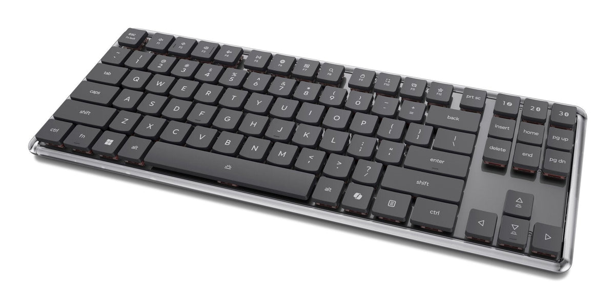 Lenovo 4y41v37355, Tenkeyless (80 - 87 %), Con Cable & Inalámbrico, Usb + Rf Wireless + Bluetooth, Optischer Schlüsselschalter, Led, Gris