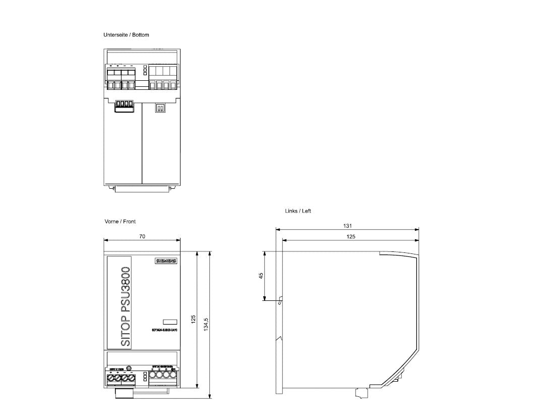 Siemens 6ep34248ub000ay0 Fuente De Alimentación Para Carril Din Din-Rail Contenido 1 Ud.