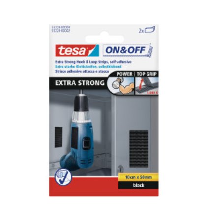 Tesa On&Off Extra Mrong Klettmreifen Negro 2 M. 10 50
