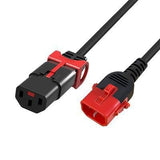 Cable De Alimentación Iec C13-C14 Con Sistema De Bloqueo Dual Negro