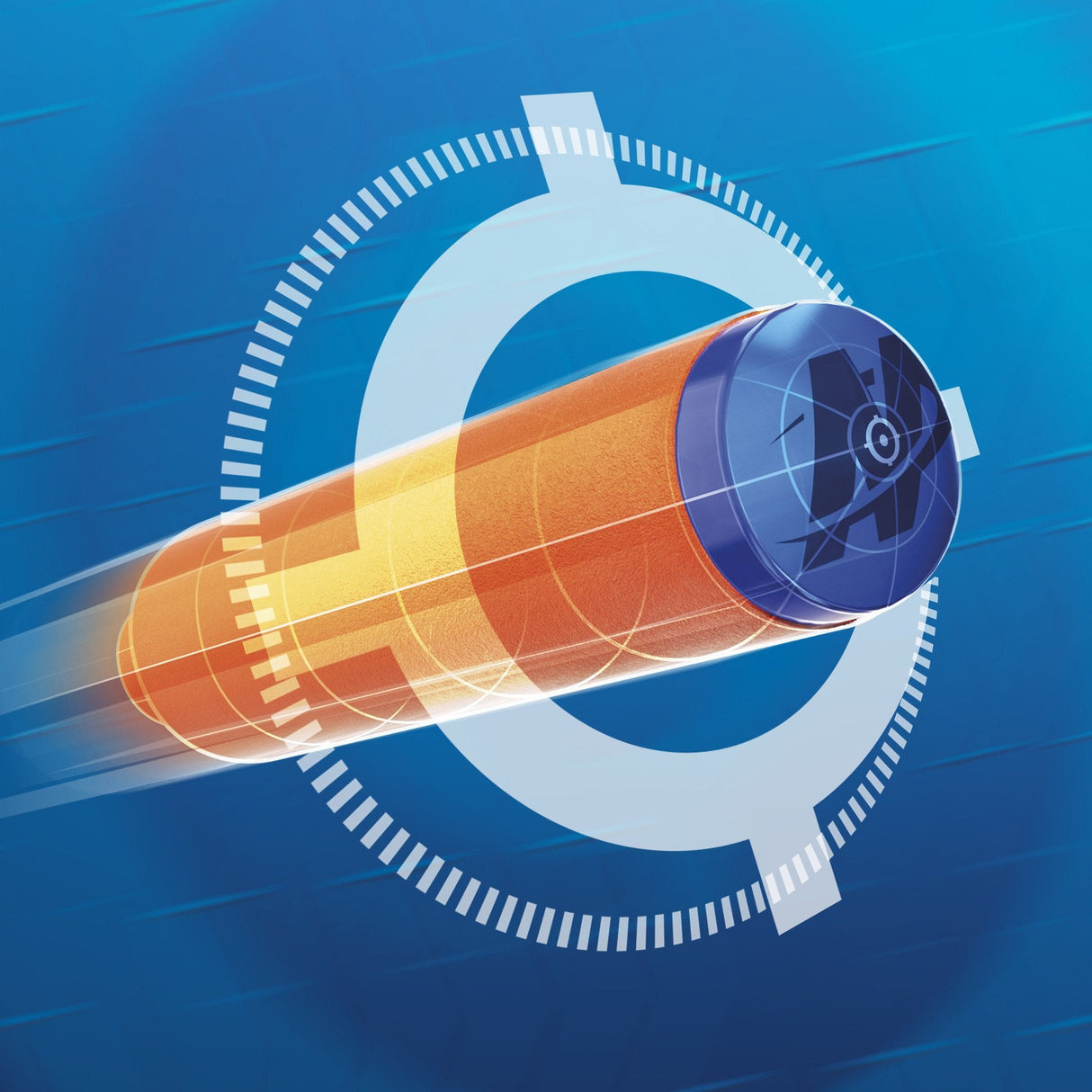 Nerf Nerf N Series Ward, Lanzador De Dardos Azul/Naranja G0132eu4