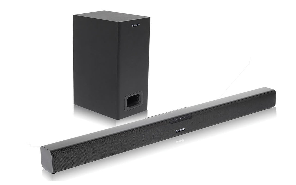 Barra De Sonido Compacta 2.1 Sharp  Sharp Ht-Sbw110 2.1 Slim Bt Con Hdmi Arc/Cec, 180w, Audio Óp