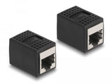 Delock Adaptador Rj45 Hembra A Rj45 Hembra Cat.6a Negro