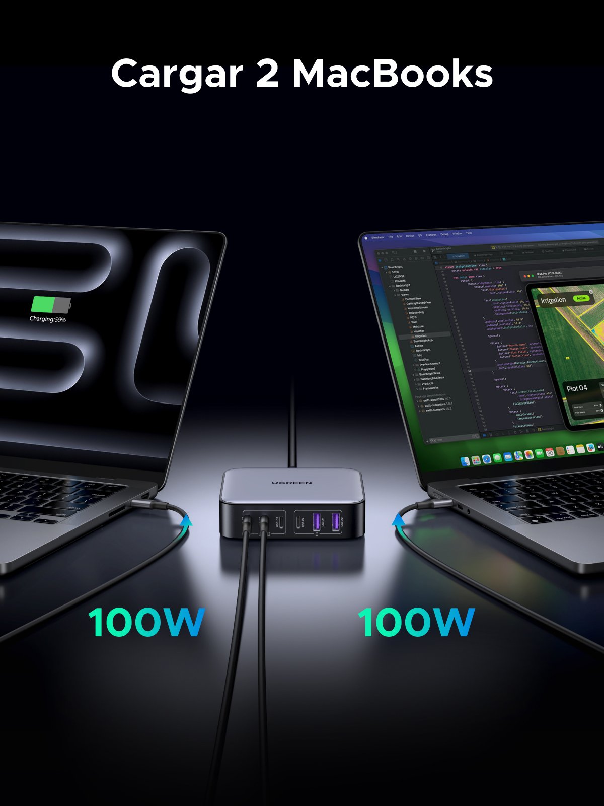 Ugreen 2usb-A+4usb-C 200w Desktop Fast Charger