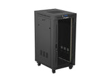 Lanberg Rack Cabinet 19" Free-Standing 24u 600x800 Flat Pack With Glass Door Lcd Negro V2