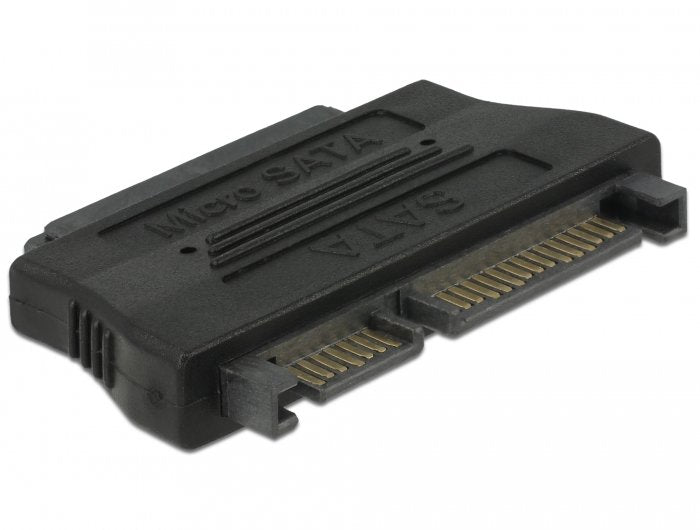 Delock - Adaptador (Sata De 22 Pines A Micro Sata De 16 Pines), Sata 22 Pin, Micro Sata 16 Pin, Macho/Hembra, Negro