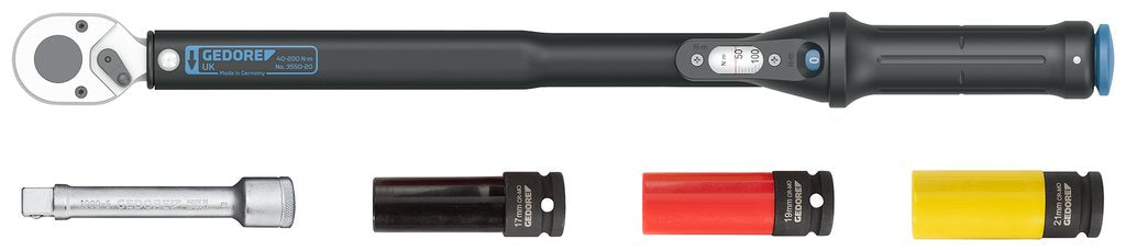 Gedore Juego De Llaves Dinamométricas Torcoflex Uk, 1/2" 3550-Uk-Ls4