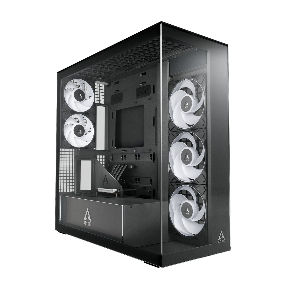Caja Pc Arctic Xtender Vg  (Negro, Tempered Glass X 2, Klar-Glas) Acpcc00024a