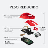 Mouse Logitech G Pro Superlight Wl Rojo