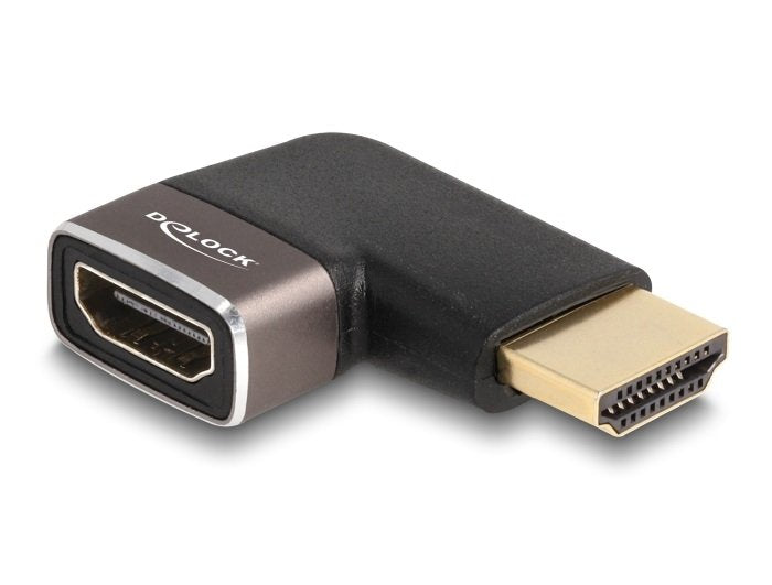 Delock Hdmi Adaptador Macho A Hembra 90° Links Angular 8k 60 Hz Gris Metall