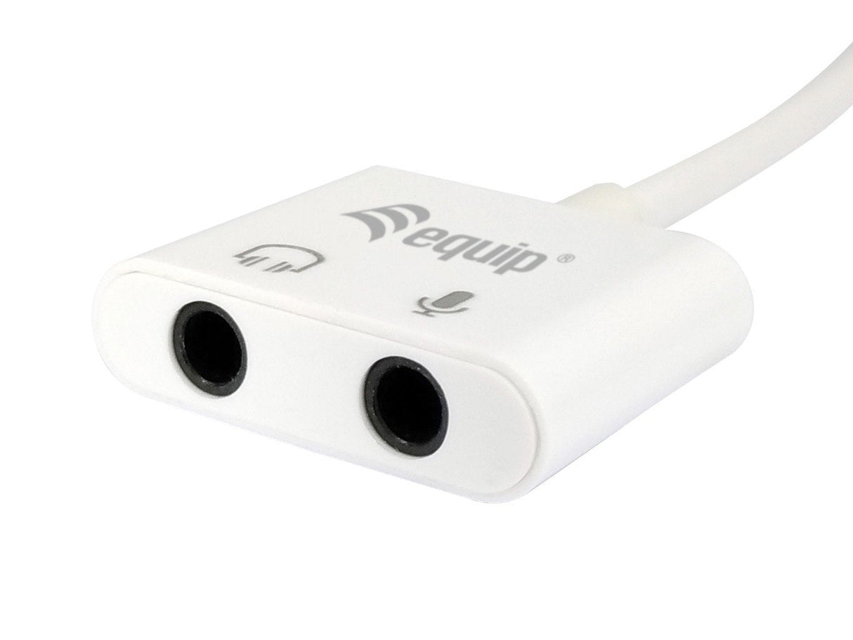 Cable Adaptador Usb-C A Audio 2 Jack 3.5mm Hembra Para Auricular Y Microfono