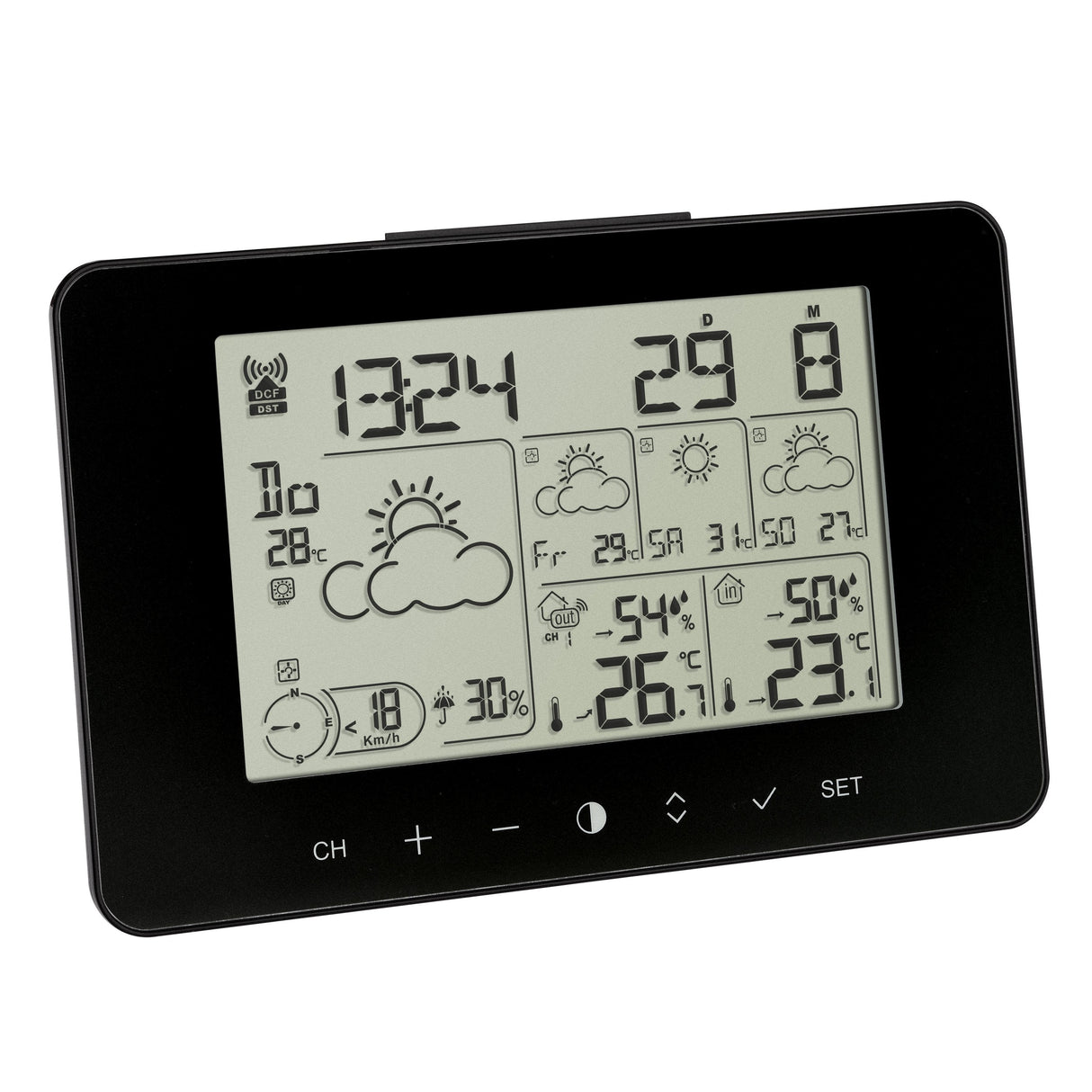 Tfa-Dostmann Meteotime Primo Negro Lcd Batería