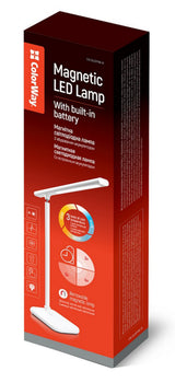 Colorway Led Table Lamp Portable Magnet With Built-In Battery White