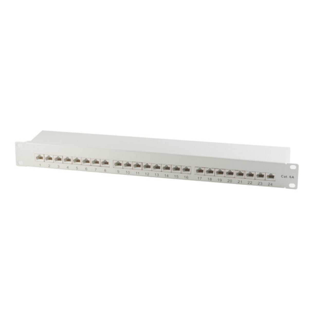 Patch Panel Cat.6a Instalación En Rack 48,3 Cm (19 ") 24 Puertos Gris Claro