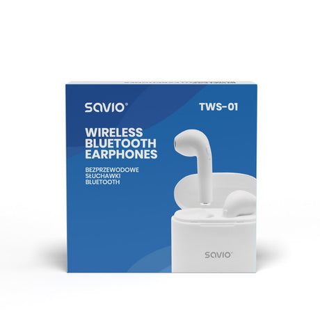 EAN 5901986044833 - Savio TWS-01 Białe Auriculares Inalámbrico Dentro de oído Llamadas/Música/Deporte/Uso diario Bluetooth Bl imagen 6