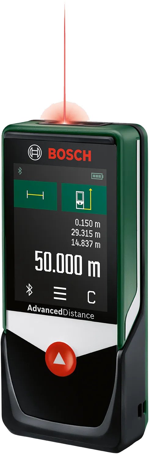 Bosch Bricolaje Y Jardín Telémetro Láser Advanceddistance 50c Verde Negro, Alcance 50m, Bluetooth 06036722z0