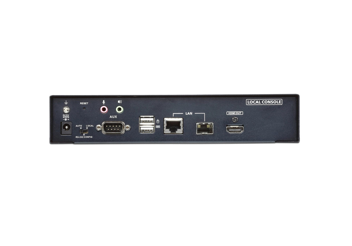 Usb 4k Hdmi Kvm Over Ip Transmitter With Local Console, Lan Redundancy (Sfp Slot), Rs-232 Control And Audio