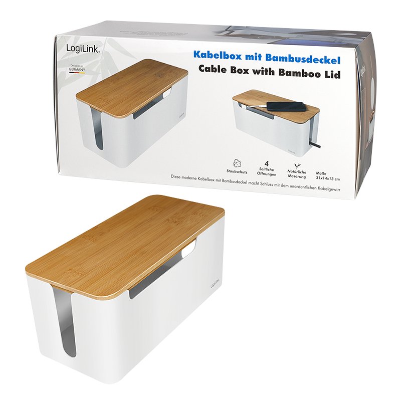 Logilink Kabelbox 320 X 140 X 130 Mm, Weiss
