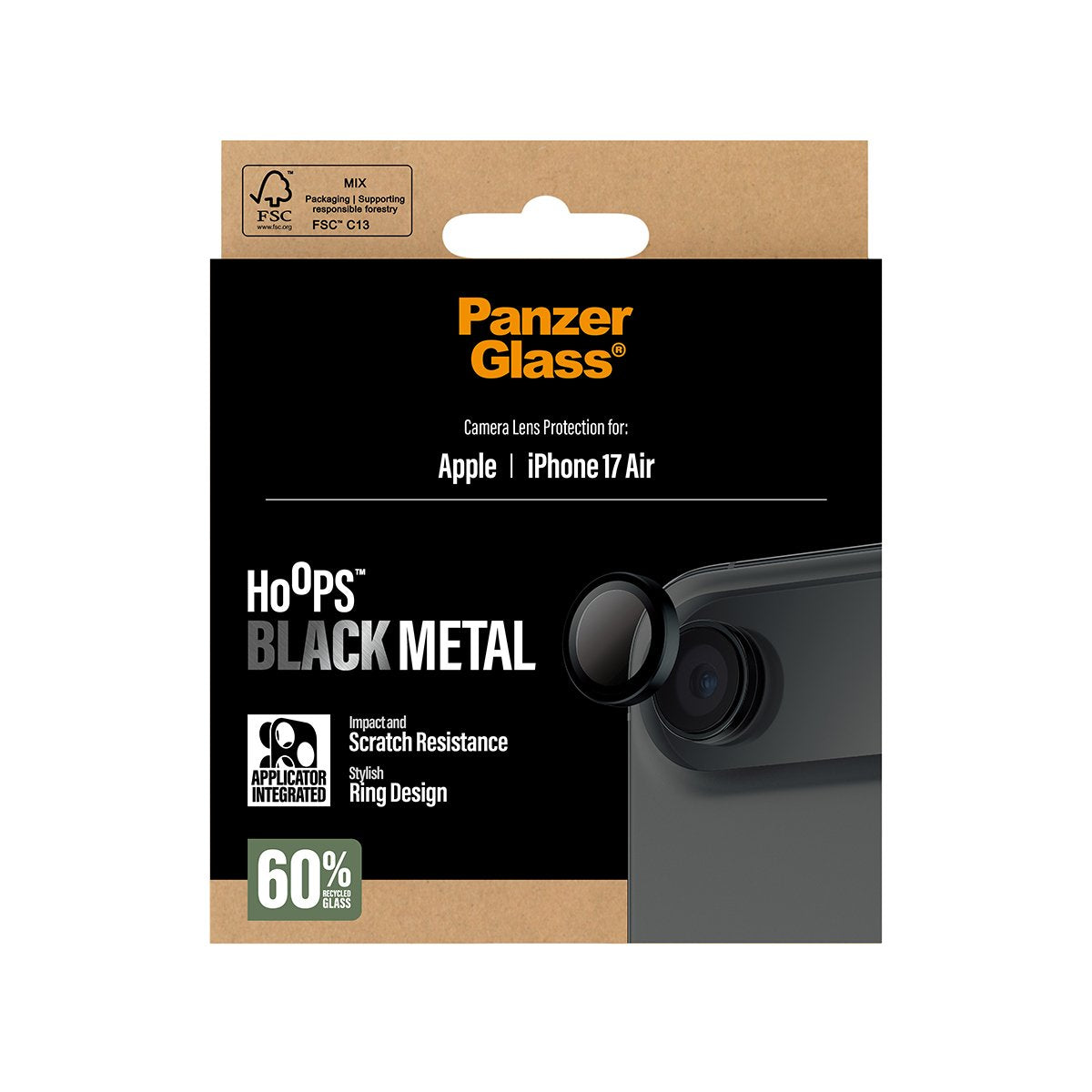 Panzerglass Hoops Negro Camera Lens Protector Iphone 17 Air