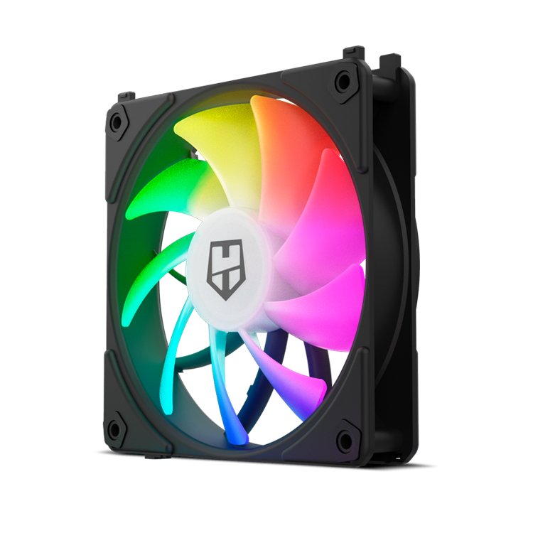 Ventilador Caja Nox Hummer Easylink Argb Fans Kit Negros