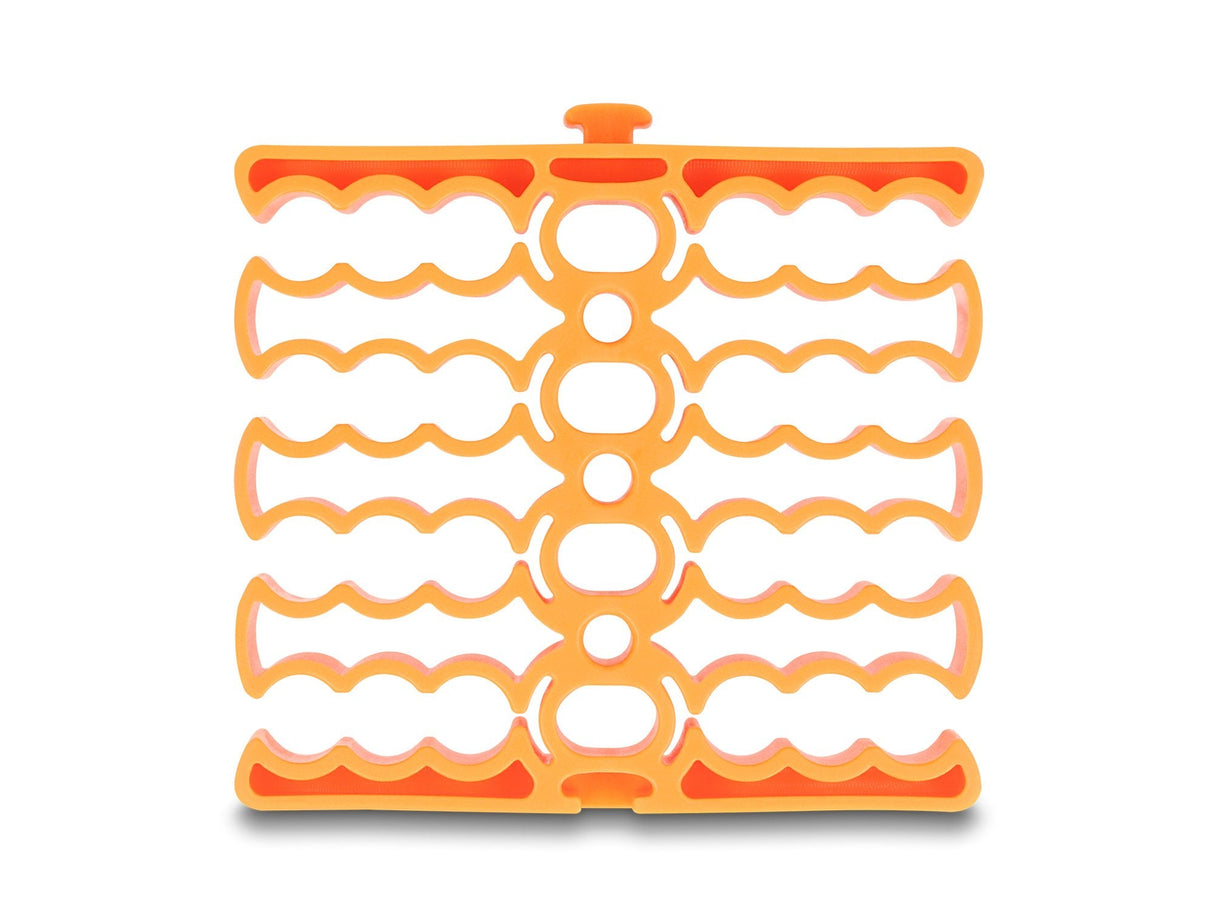 Delock 66255 Organizador De Cables Con 24 Entradas De Cable Naranja