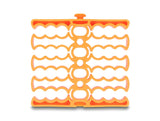 Delock 66255 Organizador De Cables Con 24 Entradas De Cable Naranja