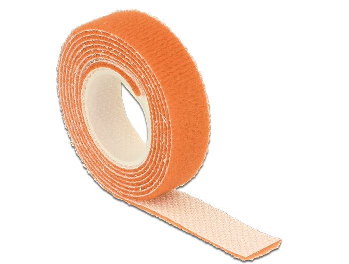 Delock Klettband Auf Rolle L 1 M X B 13 Mm Naranja