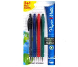 Papermate Bolígrafo Flexgrip Ultra 3+1 Negro, Azul, Verde, Rojo De Punta Retráctil Con Pulsador Fino/Medio 4 Pieza(S)