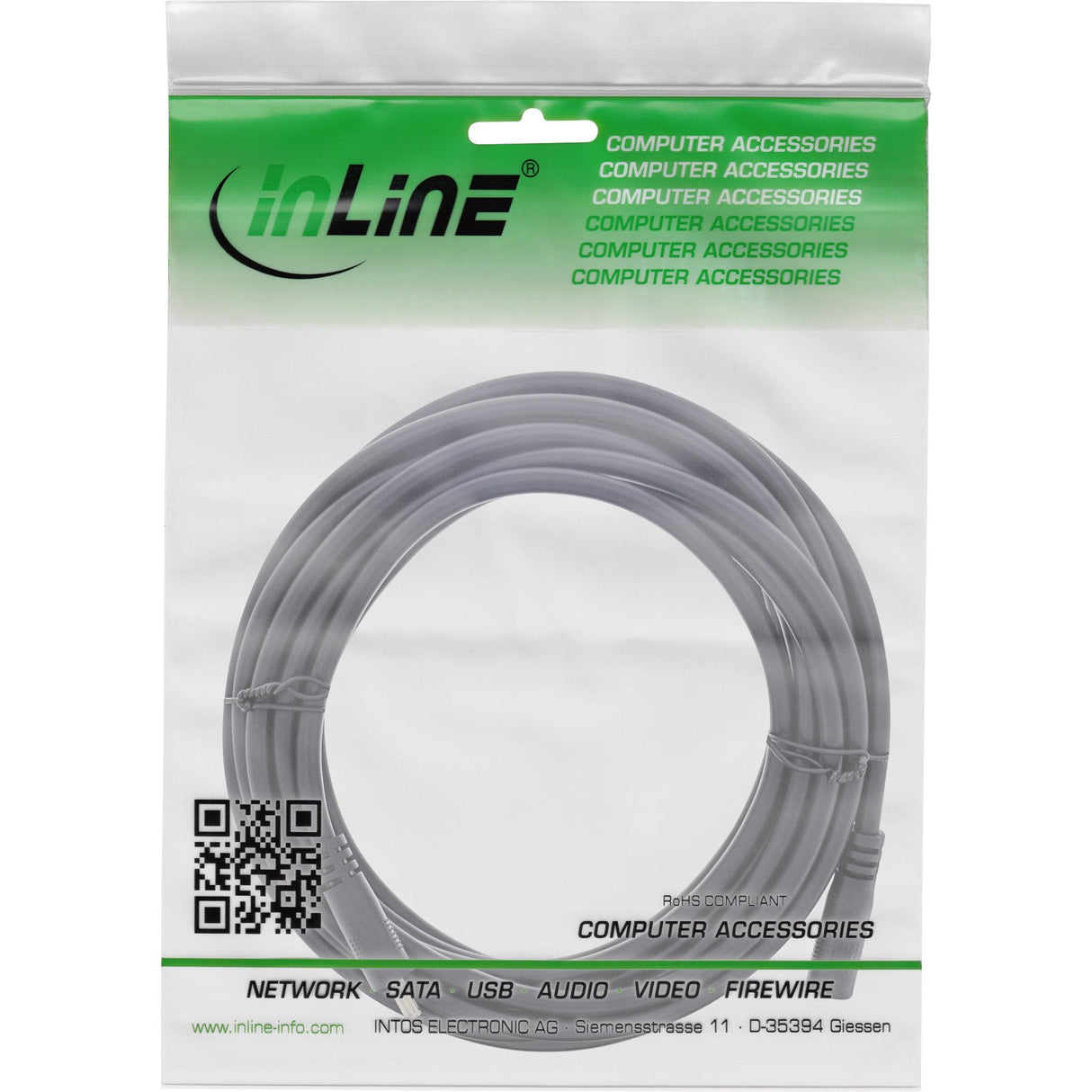 Cable De Extensión De Cc Inline, Enchufe De Cc Macho/Hembra 3,5x1,35 Mm, Awg 18, Negro, 5 M
