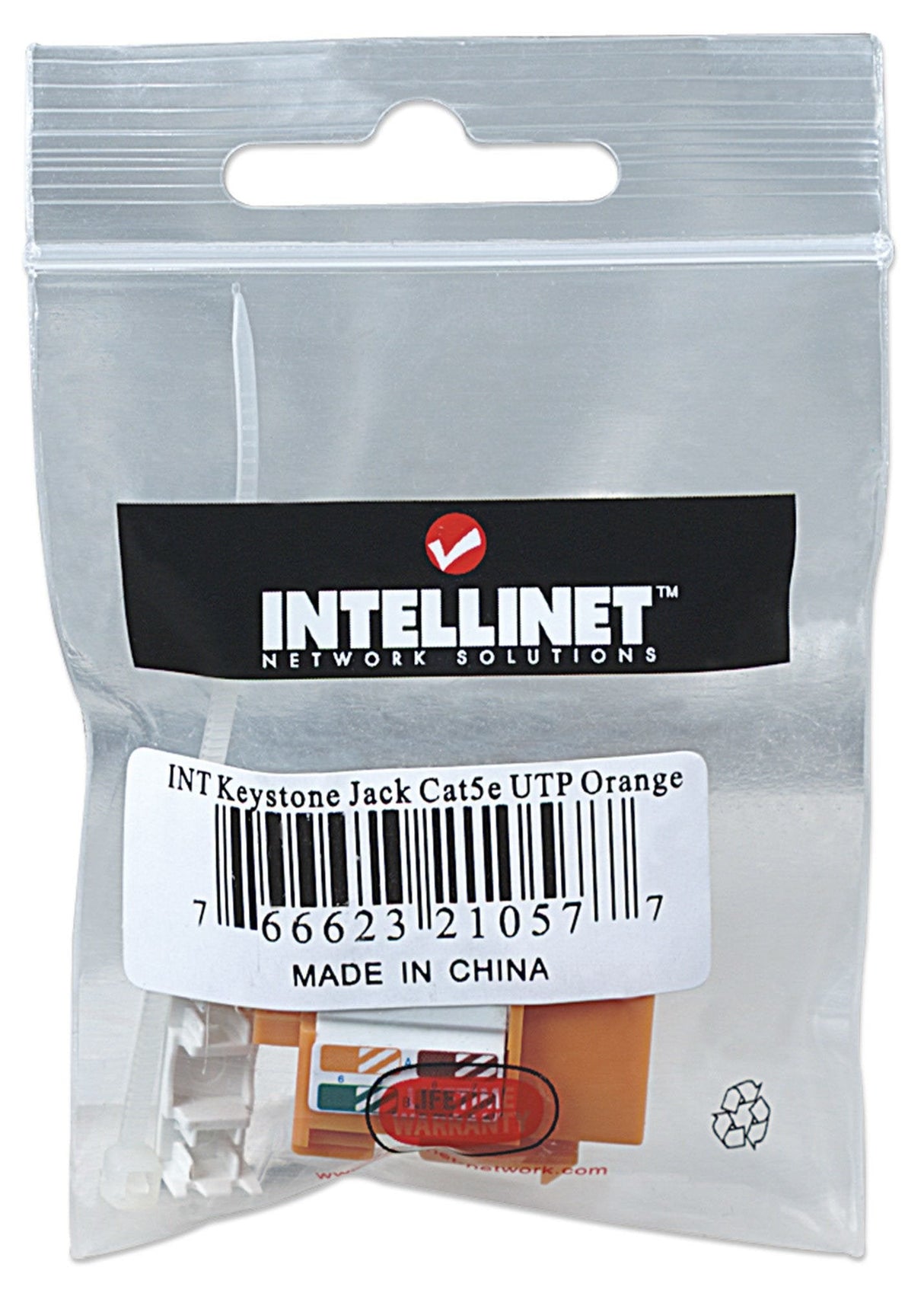 Intellinet 210577 Módulo Keystone C5 Utp Naranja