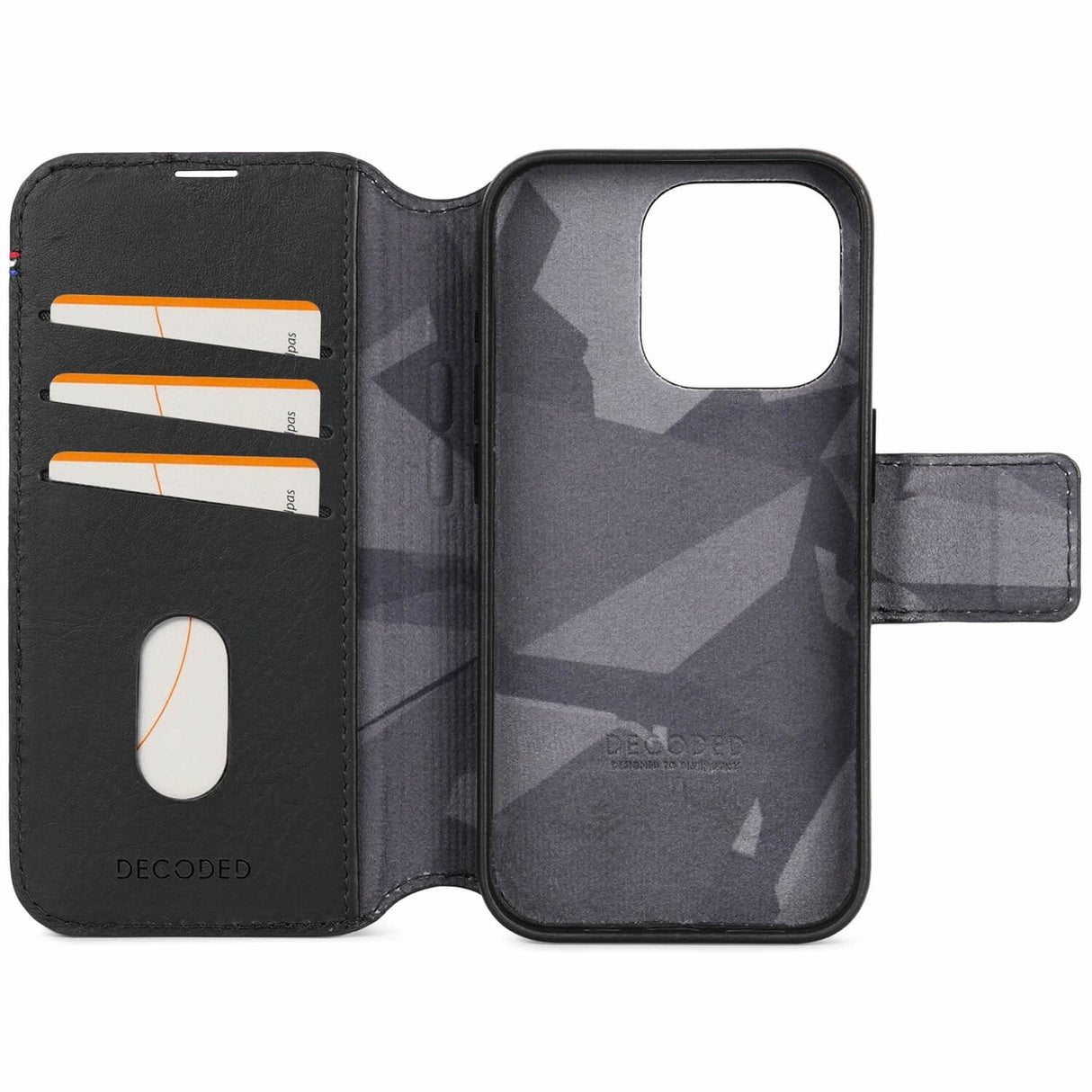 Decoded Detachable Wallet  Skórzana Obudowa Ochronna Do Iphone 15 Pro Kompatybilna Z Magsafe (Black)