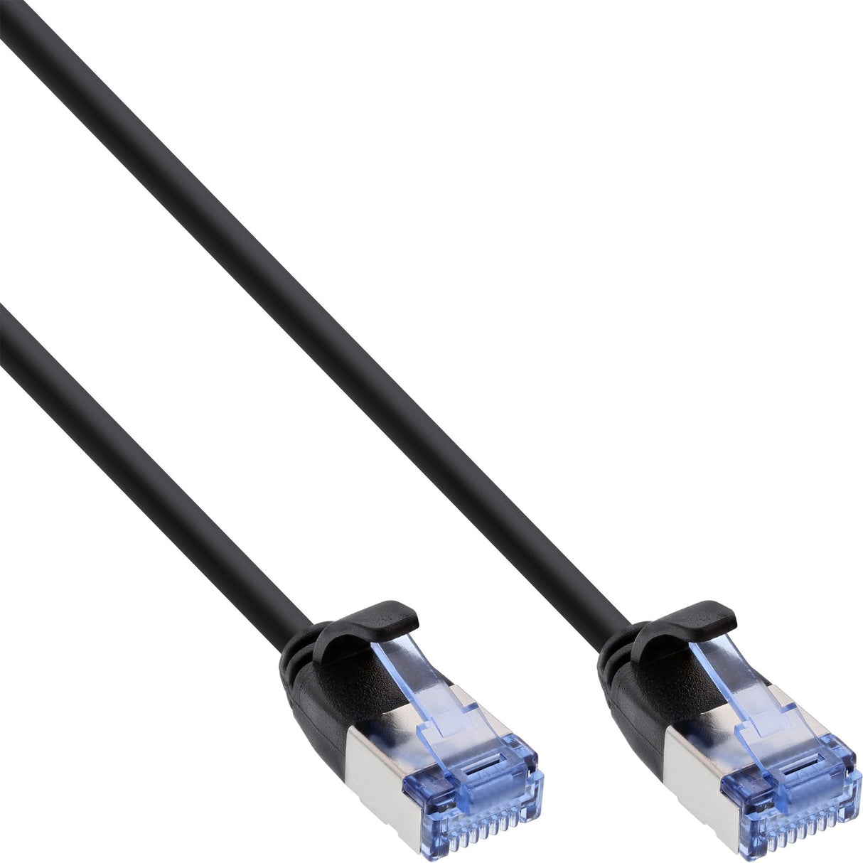 Cable De Red Inline Slim Redondo U/Ftp Cat.6a Negro 0.25m