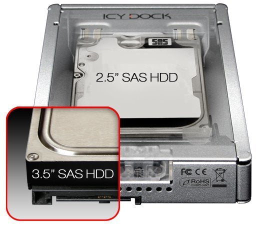 Icy Dock Adaptador Icydock 2,5 -> 3,5 Sas Ssd&Hdd Mb982ip-1s-1 Si