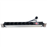 48,26cm 19pulgadas Regleta De Enchufes 7vías Con Uberlastschutz 1 He Contacto De Protección Conector Macho Cee 7 4 1,8m