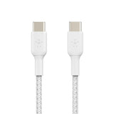 1x2 Belkin Braided Pvc Cable 2m Usb-C/Usb-C Wh.  Cab004bt2mwh2pk